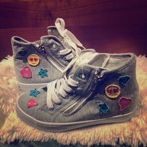 Emoji high top sneakers